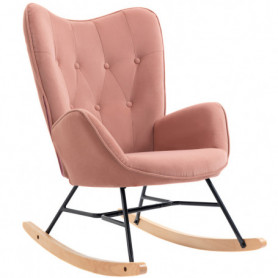 Gungstol Retro Sammet Rosa