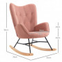Gungstol Retro Sammet Rosa