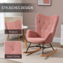 Gungstol Retro Sammet Rosa