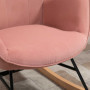 Gungstol Retro Sammet Rosa