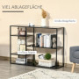 Konsolbord 5 Fack Metall Svart 120 x 35 x 87,5 cm