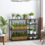 Konsolbord 5 Fack Metall Svart 120 x 35 x 87,5 cm