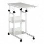 Rullbar Sidobord C-Formad Höjdjusterbart 80 x 40 x 72-82 cm