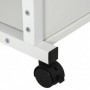 Rullbar Sidobord C-Formad Höjdjusterbart 80 x 40 x 72-82 cm