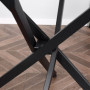 Sidobord Härdat Glas Skiva 80 x 80 x 75 cm Svart