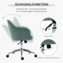 Ergonomisk Kontorsfåtölj Sammet Turkos