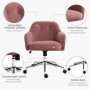 Ergonomisk Kontorsfåtölj Sammet Rosa