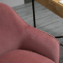 Ergonomisk Kontorsfåtölj Sammet Rosa