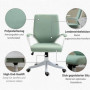 Ergonomisk Kontorsstol Grön Vit