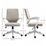 Ergonomisk Kontorsstol Beige Vit