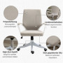 Ergonomisk Kontorsstol Beige Vit
