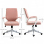 Ergonomisk Kontorsstol Rosa Vit