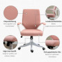 Ergonomisk Kontorsstol Rosa Vit