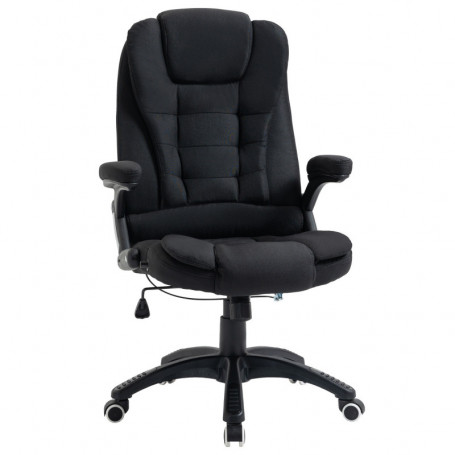 Ergonomisk Kontorsstol Modern Design Svart Linne