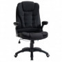 Ergonomisk Kontorsstol Modern Design Svart Linne