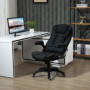 Ergonomisk Kontorsstol Modern Design Svart Linne