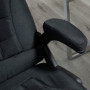 Ergonomisk Kontorsstol Modern Design Svart Linne