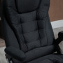 Ergonomisk Kontorsstol Modern Design Svart Linne