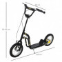 Sparkcykel - Skoter med Luftgummi Däck Svart 85 - 95 (H) cm