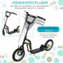 Sparkcykel - Skoter med Luftgummi Däck Svart 85 - 95 (H) cm