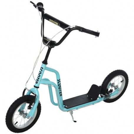 Sparkcykel/Skoter med Luftgummidäck – Blå, Höj-/Sänkbar 75–80 cm