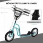 Sparkcykel/Skoter med Luftgummidäck – Blå, Höj-/Sänkbar 75–80 cm