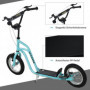 Sparkcykel - Skoter med Luftgummi Däck Blå 75 - 80 (H) cm