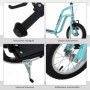 Sparkcykel - Skoter med Luftgummi Däck Blå 75 - 80 (H) cm