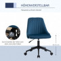 Ergonomisk Kontorsfåtölj Sammet Blå