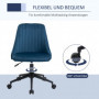 Ergonomisk Kontorsfåtölj Sammet Blå