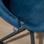 Ergonomisk Kontorsfåtölj Sammet Blå