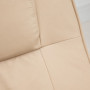 Massagefåtölj med Fotpall Beige Läder 77 x 84 x 95 cm