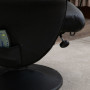 Relax Fåtölj med Fotpall och Massagefunktion Svart Läder