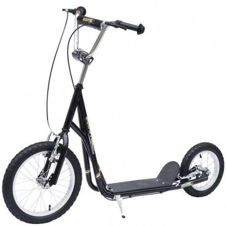 Sparkcykel - Skoter med Luftgummi Däck 16/12 tums Svart