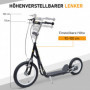 Sparkcykel - Skoter med Luftgummi Däck 16/12 tums Svart