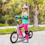 Sparkcykel - Skoter med Luftgummi Däck 16/12 tums Rosa