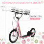Sparkcykel - Skoter med Luftgummi Däck 16/12 tums Rosa