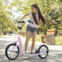 Sparkcykel med Luftgummi Däck 16 tum Rosa 143 x 58 x 92-100 cm