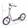 Sparkcykel med Luftgummi Däck 16 tum Rosa 143 x 58 x 92-100 cm