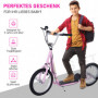 Sparkcykel med Luftgummi Däck 16 tum Rosa 143 x 58 x 92-100 cm