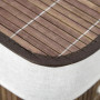 Tvättkorg 15 kg med Tvättbar Påse Brun Bambu 52 x 32 x 63 cm