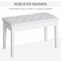 Pianobänk med Förvaringsutrymme 76 x 36 x 50 cm vit
