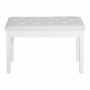 Pianobänk med Förvaringsutrymme 76 x 36 x 50 cm vit