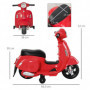 Elmotorcykel för Barn VESPA Röd 18-36 Månader