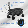 Trädgårdsvagn / Utflykt vagn upp till 20 kg 108 x 55 x 59-89 cm