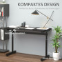 Skrivbord Höjd Justerbar Handvev 120 x 60 x 72-117 cm Svart