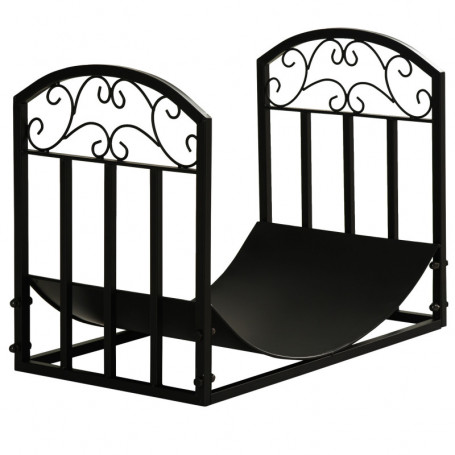 Vedställ i Metall med Böjt Galler – 60 kg 60,5 x 36 x 46,5 cm