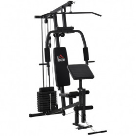 Multigym Kraftstation – 45 kg Viktmagasin, Lat Pulldown, Bröstpress...