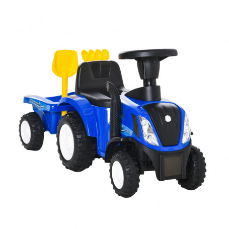 Gåbil Traktor med Släp 91 x 29 x 44 cm Gul