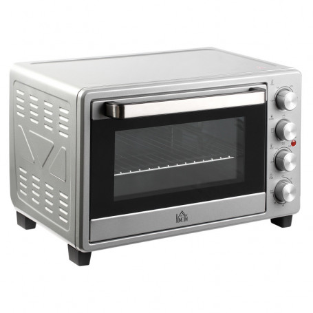 Miniugn 32 L, 3 Matlagningslägen / Brödrost / Pizzaugn 100°C-230°C Silver